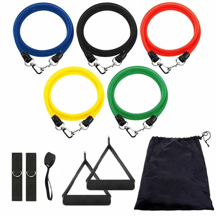 Pack d’entraînement complet *حبل للاحماء+حبال مقاومة +حماية للمعصم*