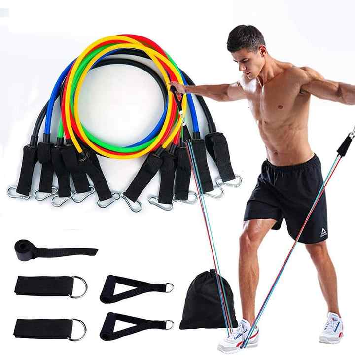 Pack d’entraînement complet *حبل للاحماء+حبال مقاومة +حماية للمعصم*
